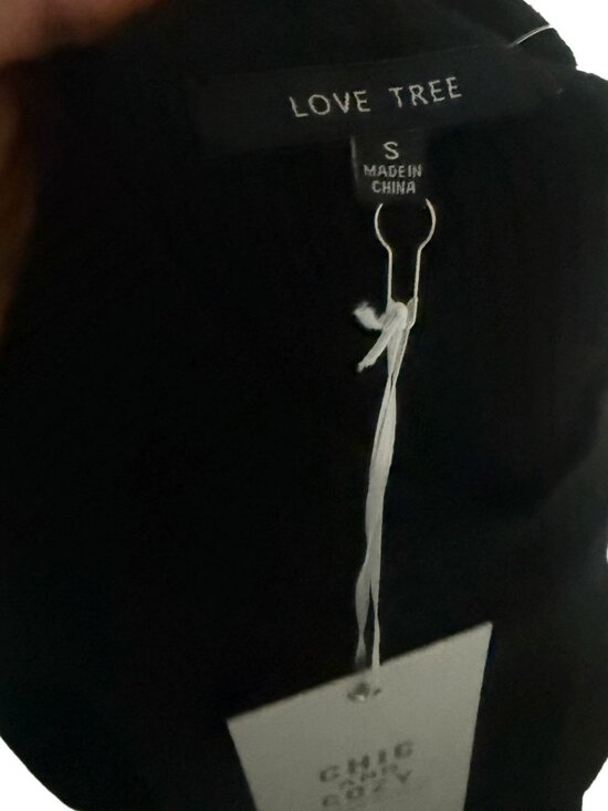 Love Tree Black Ribbed Mock Neck Long Sleeve Sweater S - Picture 2 of 2